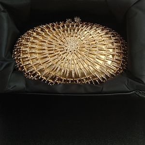 Gold Swarovski Crystal Clutch